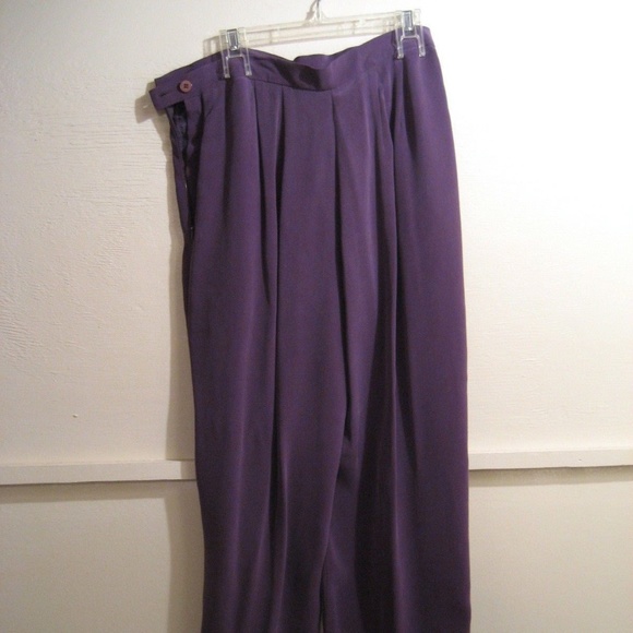 CHAUS petite silk pant suit, womens size 8 - Picture 6 of 8